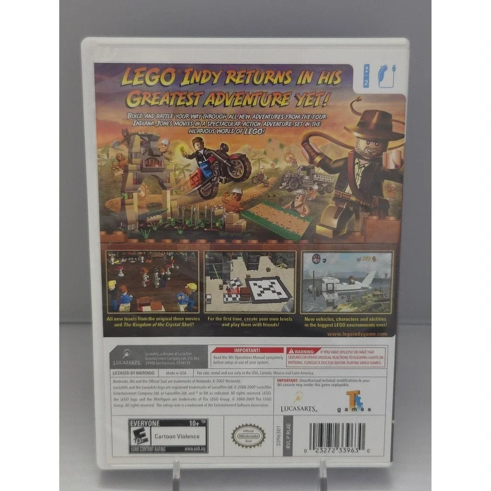 LEGO Indiana Jones Original Adventures & Adventure Continues Bundle Nintendo Wii